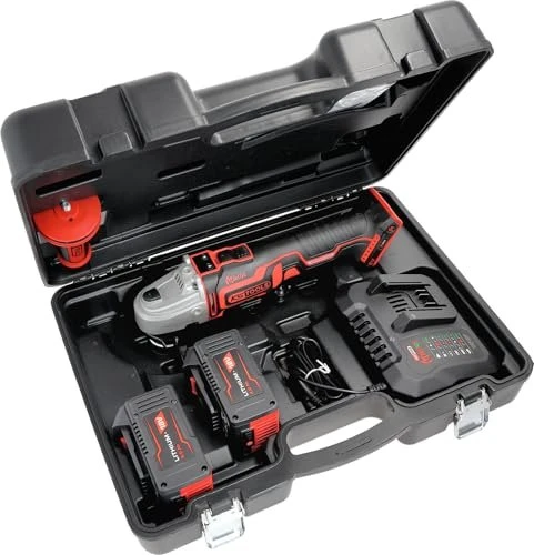 KS Tools eMONSTER Akku-Winkelschleifer inkl. Koffer + 2 Akkus 4.0Ah