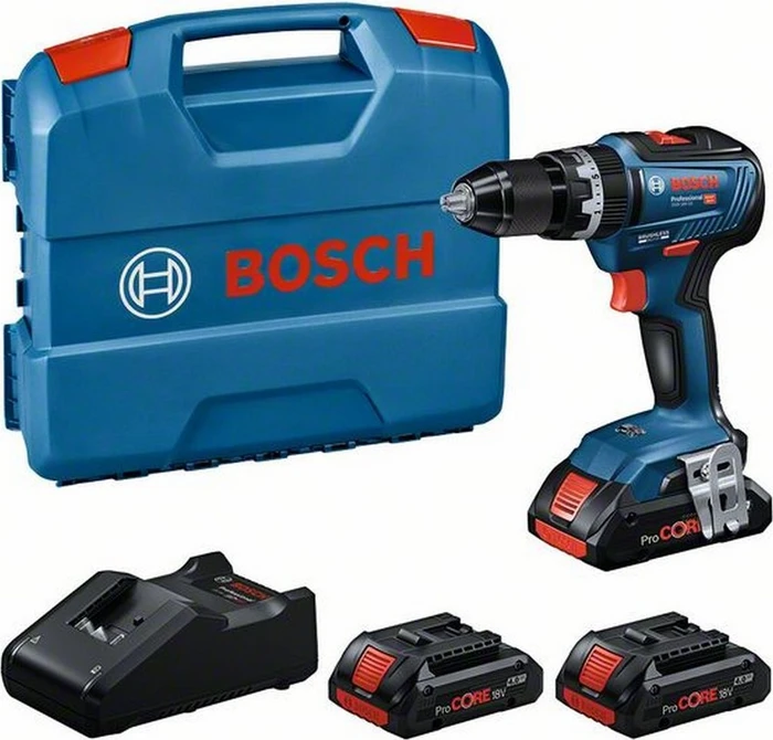 Bosch Professional GSB 18V-55 Akku-Schlagbohrschrauber inkl. Koffer + 3 Akkus 4.0Ah