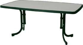 Sieger Boulevard mecalit-Pro Klapptisch 150x90cm smaragdgrün/marmordekor weiß