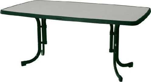 Sieger Boulevard mecalit-Pro Klapptisch 150x90cm smaragdgrün/marmordekor weiß