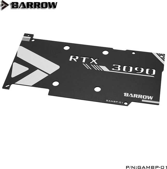 Barrow Backplate für Galax/Gainward 3090 Full Coverage GPU Water Block silber