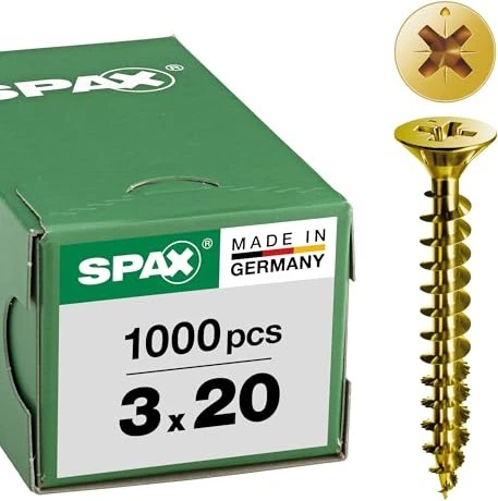 Spax YELLOX A2L 4CUT PZ1 Universalschraube, 3x20mm, 1000 Stück