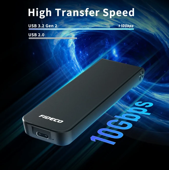 Fideco NVME SSD Enclosure Case, USB-C 3.1