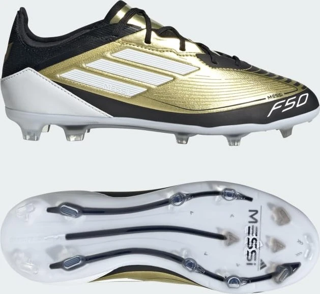 adidas F50 Pro Messi FG gold metallic/cloud white/core black (Junior)