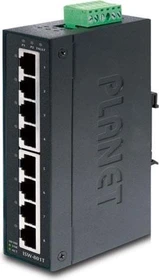 Planet ISW-801T Wide-Temperature Industrial Railmount Switch, 8x RJ-45