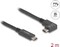 DeLOCK USB-C auf USB-C Kabel, USB 3.0 mit DP, 5Gb/s, 4K, 60W USB PD, links gewinkelt, E-Marker, schwarz, 2m Vorschaubild