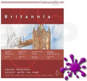 Hahnemühle Britannia Aquarell Zeichenpapier rau, 360x480mm, 12 Blatt