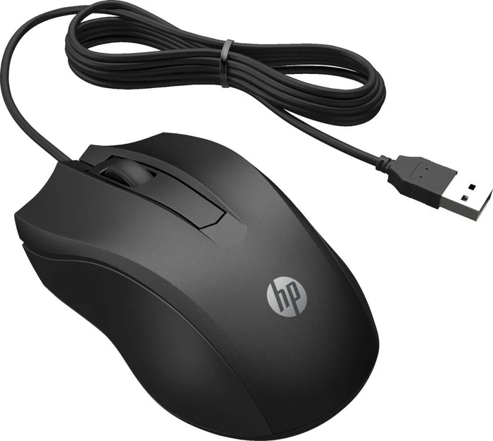 HP 105 Wired Mouse, schwarz, USB