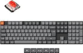 Keychron K5 Max, grau, LEDs RGB, hot-swap, Gateron LOW PROFILE 2.0 RED, USB/Bluetooth, DE (K5M-H1-DE)