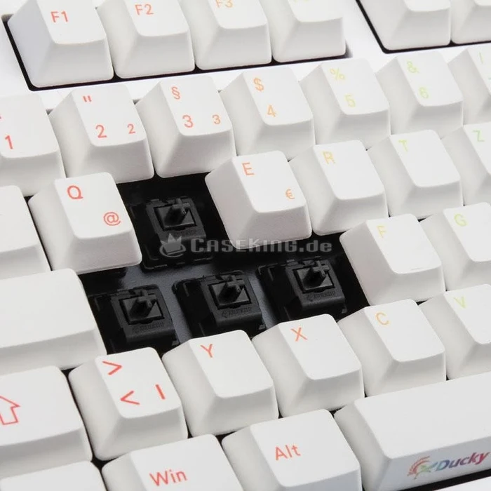 Ducky One Rainbow PBT weiß, MX BLACK, USB, DE