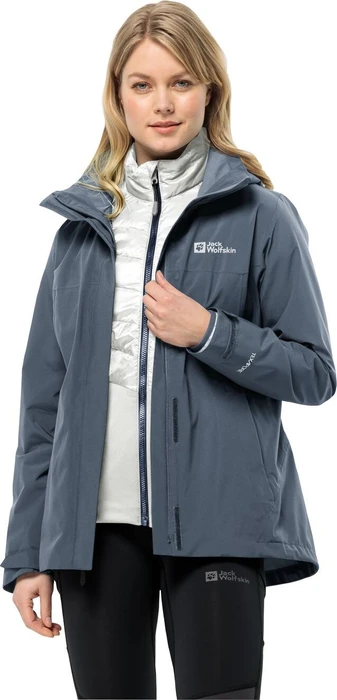 Jack Wolfskin Luntal 3in1 Funktionsjacke graphite/cool grey (Damen)
