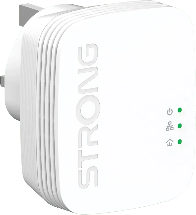 Strong Powerline Wi-Fi 600 Kit Mini, UK-Version, Powerline/WLAN-Access Point und Powerline-Adapter Set, 2er-Bundle