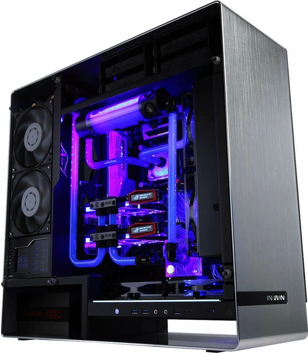 In Win 909 silber, Glasfenster