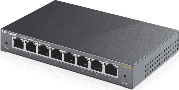 TP-Link TL-SG108E Desktop Gigabit Smart Switch, 8x RJ-45