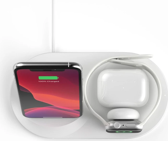Belkin BoostCharge 3-in-1 Wireless Charger for Apple Devices weiß