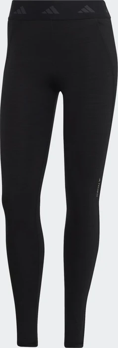 adidas TECHFIT Brushed Hose lang black melange (Damen)