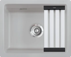 systemceram Kara 57 F/o Einbau Becken mittig mit Ablauffernbedienung titan