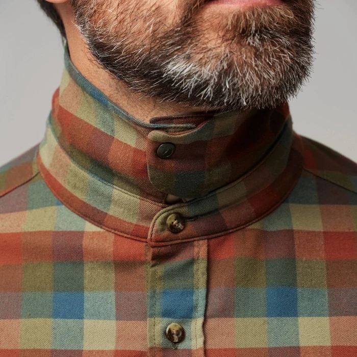 Fjällräven Lappland Stretch Flannel Hemd langarm laurel green/autumn leaf (Herren)