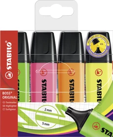 STABILO Boss Original sortiert, 4er-Set, Etui
