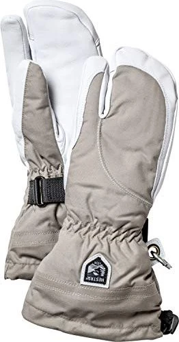 Hestra Heli 3-Finger Skihandschuhe khaki/offwhite (Damen)