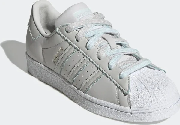 adidas Superstar grey one/almost blue/gold metallic (Damen)