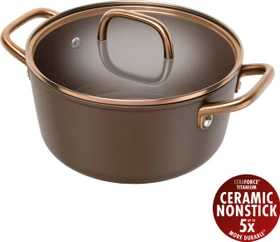 Zwilling Milano Kochtopf mit Glasdeckel 24cm braun