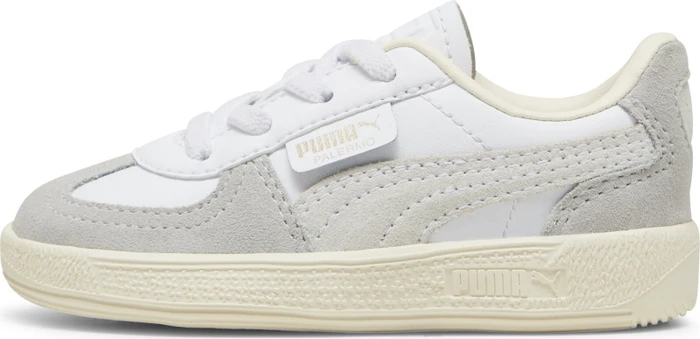 Puma Palermo Leather puma white/cool light gray/sugared almond (Junior)