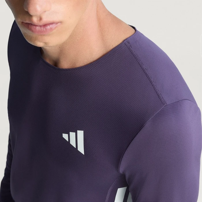 adidas Adizero Running Laufshirt langarm aurora plum (Herren)