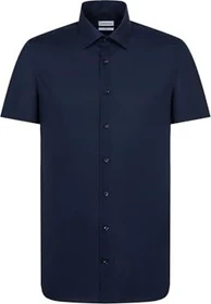 Seidensticker Business Schwarze Rose Hemd kurzarm blau (Herren)