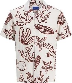 Jack & Jones Relaxed Fit Hemd kurzarm cloud dancer (Herren)