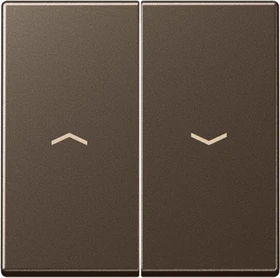 Jung Wippe 2fach, mit Pfeilsymbolen, Duroplast lackiert, Serie A, mokka