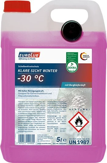 Eurolub Scheibenfrostschutz Klare Sicht Winter Fertigmischung rosa 5l