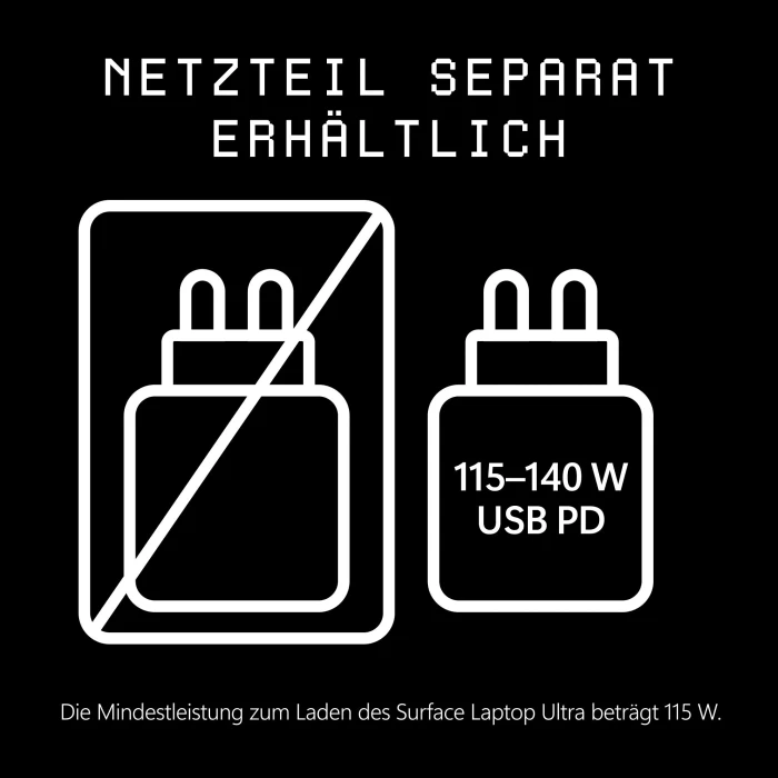Microsoft Surface Laptop Ultra, Nightfall, RTX Spark N1X - 5120 Core GPU, 32GB RAM, 1TB SSD, Windows 11 Pro, DE