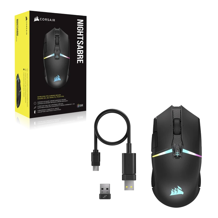 Corsair Gaming Nightsabre Wireless Mouse, USB/Bluetooth