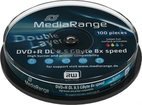MediaRange DVD+R 8.5GB, 8x, 10er Spindel, printable
