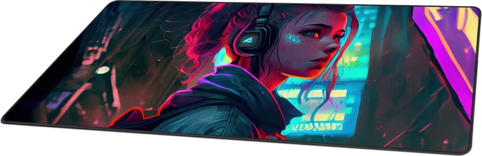 Sharkoon Skiller SGP50 D1, Mouse Mat XXL, 900x400mm, Cyber-Girl with Headset