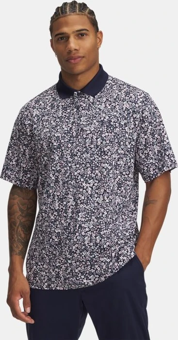 Under Armour Matchplay Printed Poloshirt kurzarm midnight navy/downpour gray/white (Herren)