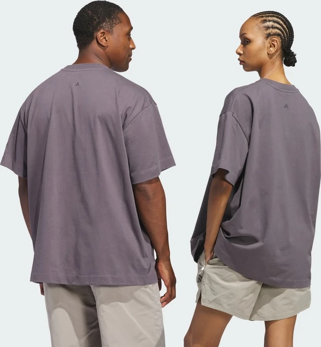 adidas Basketball genderneutral T-Shirt kurzarm grey strata