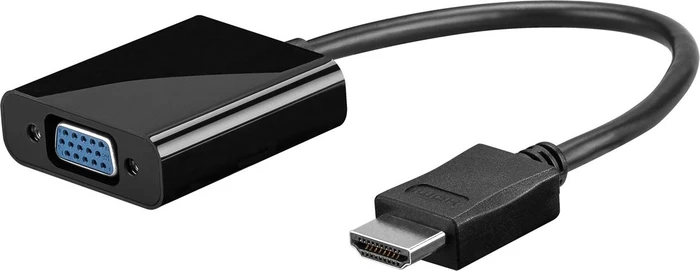 Wentronic Goobay HDMI/VGA und 3.5mm Klinke Adapter schwarz