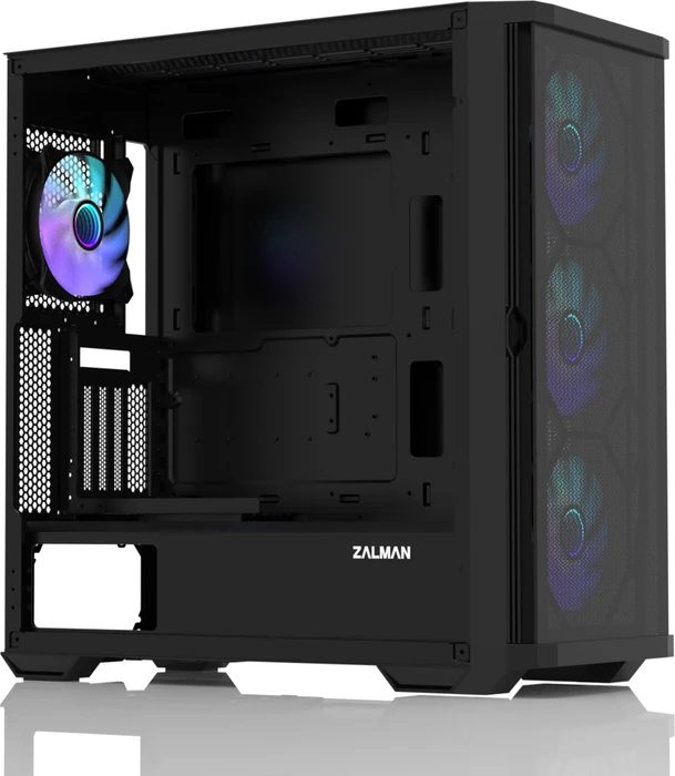 Zalman Z10 Duo, schwarz, Glasfenster