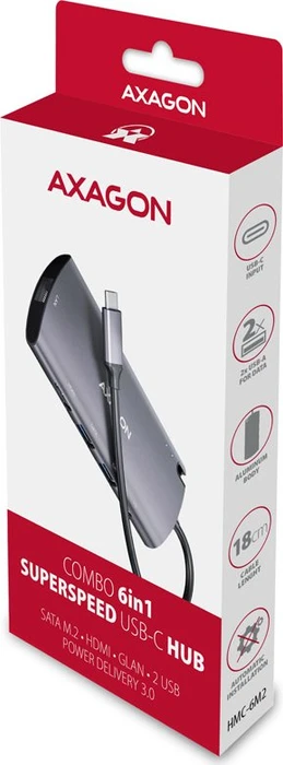 Axagon Multiport-Adapter, USB-C 3.0 [Stecker]