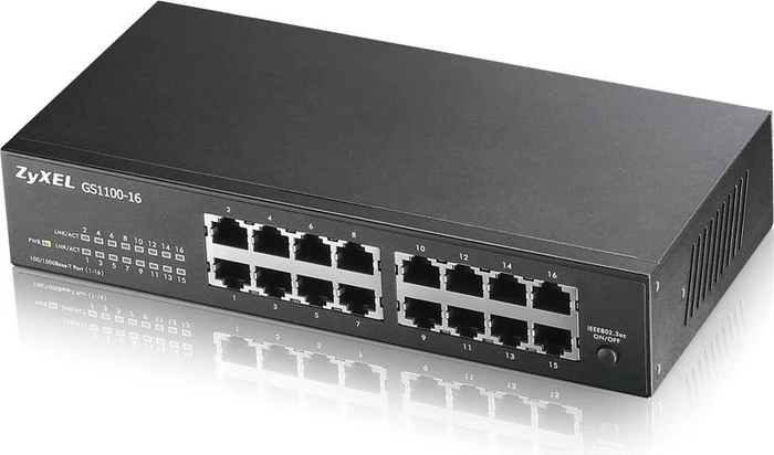 Zyxel GS1100 Desktop Gigabit Switch, 16x RJ-45