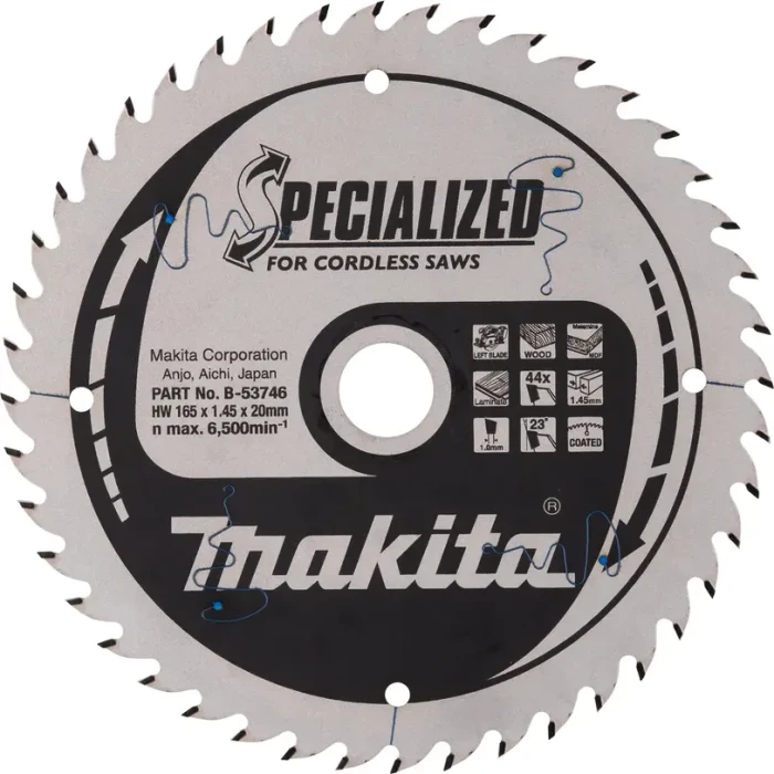 Makita Specialized Kreissägeblatt 44Z, 165x1.5x20mm, 1 Stück