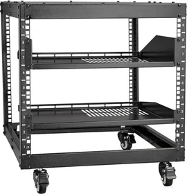 Vevor Universalgestell 9HE, mit Zubehör, schwarz, 585mm tief