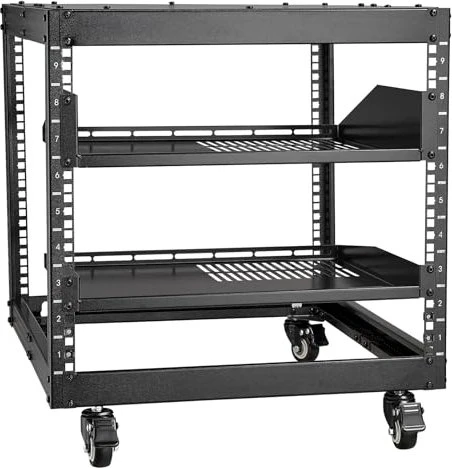 Vevor Universalgestell 9HE, mit Zubehör, schwarz, 585mm tief