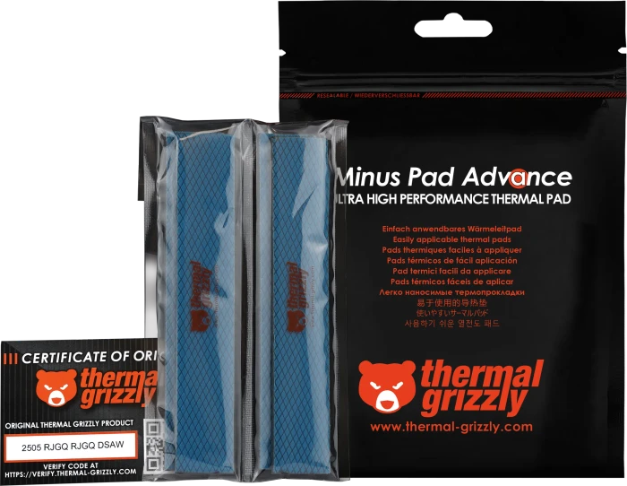 Thermal Grizzly Minus Pad Advance, 120x20x3mm, 4 Stück