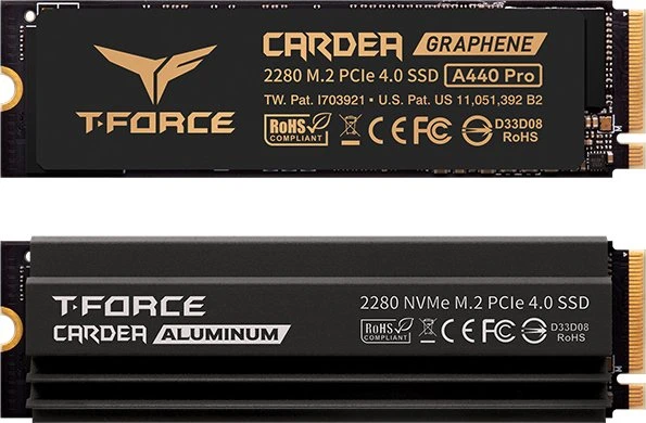 TeamGroup T-Force Cardea Aluminium A440 Pro 2TB, M.2 2280 / M-Key / PCIe 4.0 x4, Kühlkörper