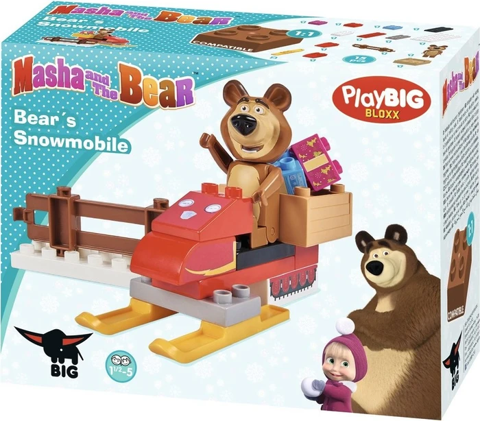 BIG Bloxx Mascha und der Bär Bear's Snowmobile