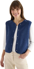 CECIL Teddy Rundhals Weste sporty denim blue (Damen)
