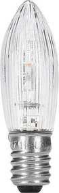 Konstsmide Riffelkerze 14-55V LED Ersatzbirne für Weihnachtsbeleuchtung klar E10 0.3W, 3 Stück